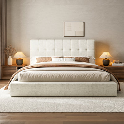 Tufted Upholstered Platform Bed
