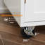 Chariot pour îlot de cuisine en blanc - avec tiroir, armoire et porte-serviettes pour un chariot d'organisation fiable et beaucoup d'espace