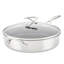 Circulon Clad Stainless Steel Sauté Pan with Lid and Hybrid SteelShield and Nonstick Technology, 5 Quart