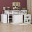 Twin Loft Bed With Drawer And Shelf Cabinet And Pulling-Out Desk-868853415