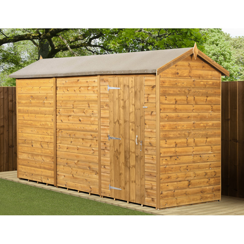 Modular Apex Garden Shed With Windows, No, 12ft. W x 4ft. D