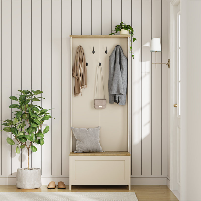 Ash Hall Hall Tree 71cm Wide with Bench and Shoe Storage