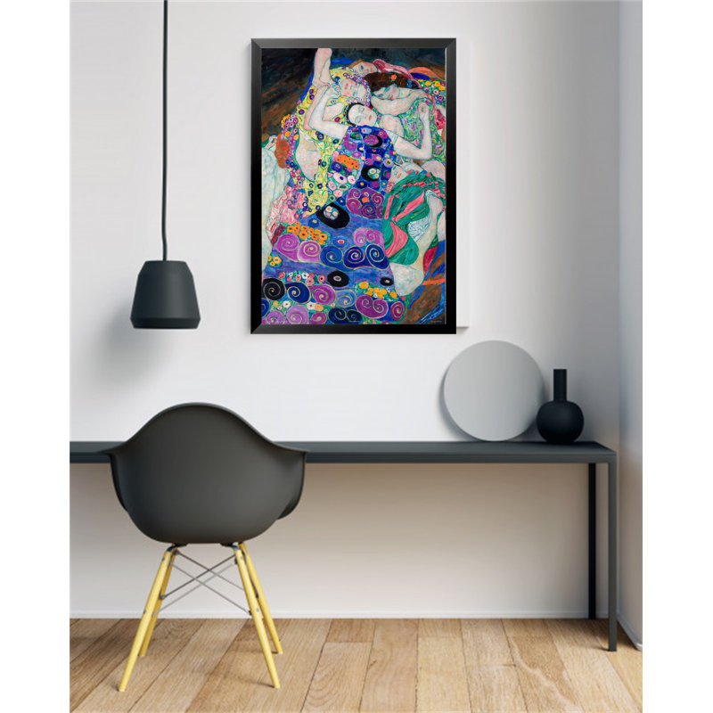 La Vierge 1913 par le musée Gustav Klimt - impression sur papier, Papier encadré noir, H 38,5 po x l 26,5 po x P 1 po