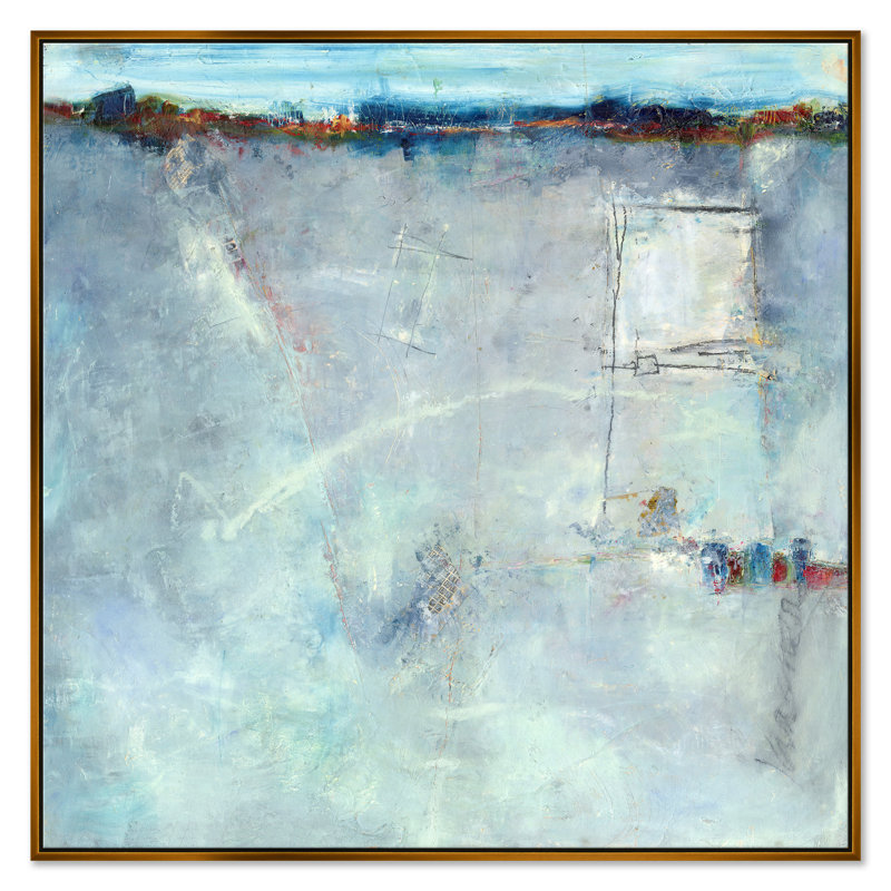 Josh's View par Jill Krasner - Peinture sur toile à cadre unique, Or