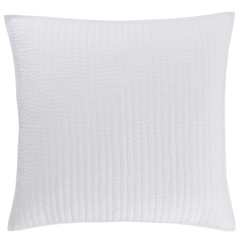 Lana Voile Quilted Sham, Euro, White