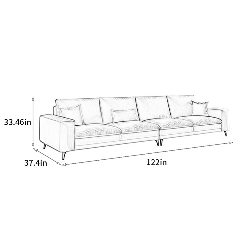 Lipson, H 33,46 po x l 122 po x P 37,4 po