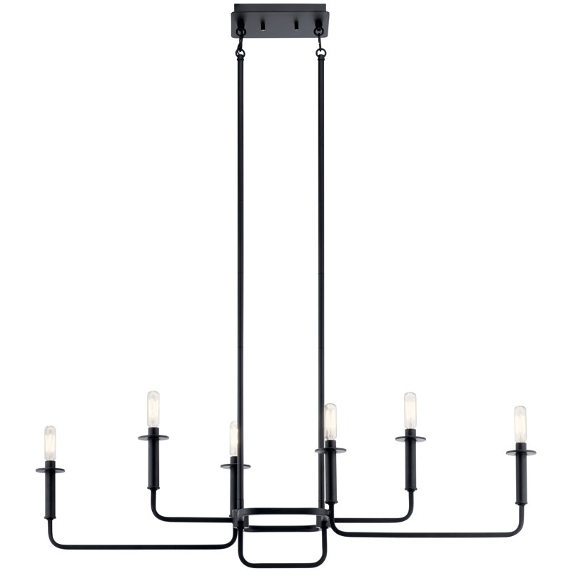 Alden 6 - Light Classic / Traditional Chandelier, Black