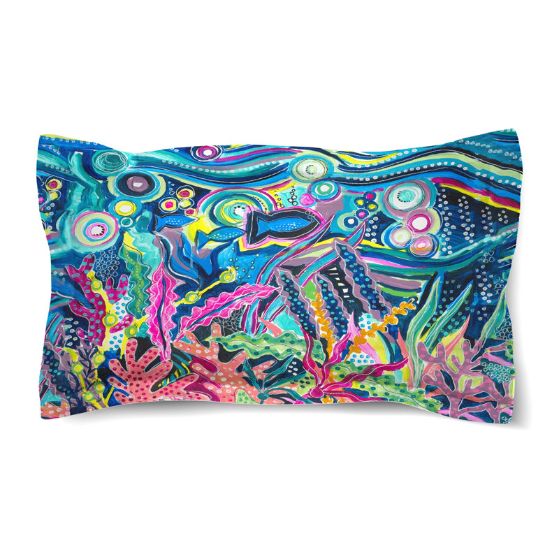 Underwater City Microfiber / Microsuede Pillow Sham, King