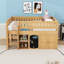 Lit mezzanine double avec tableau noir et armoire de rangement-155095624