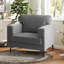 Fauteuil club en lin Blannie-1862683006