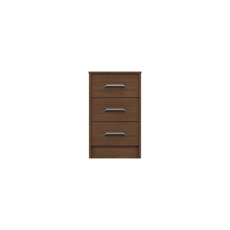 Zakariyah 38.3cm W Manufactured Wood Bedside Table, Walnut