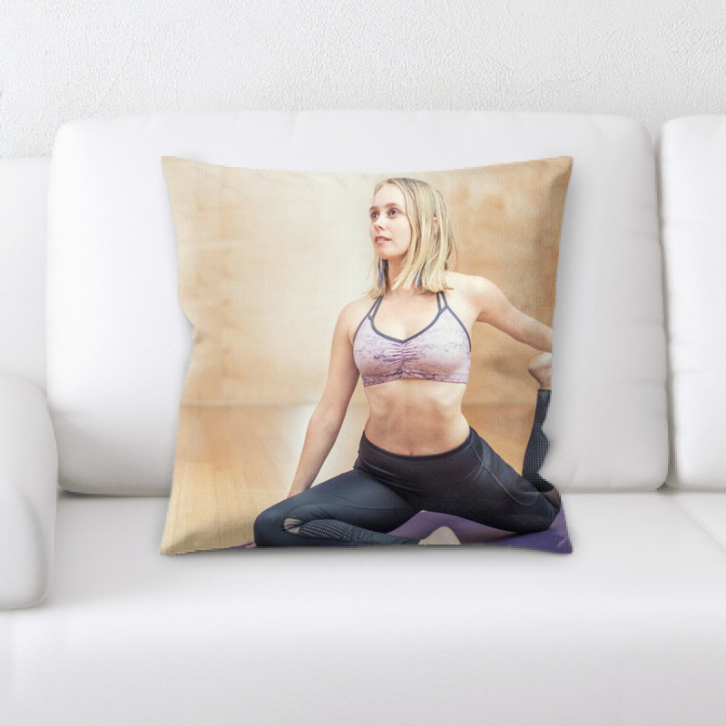 Housse et insert de coussin carré de yoga