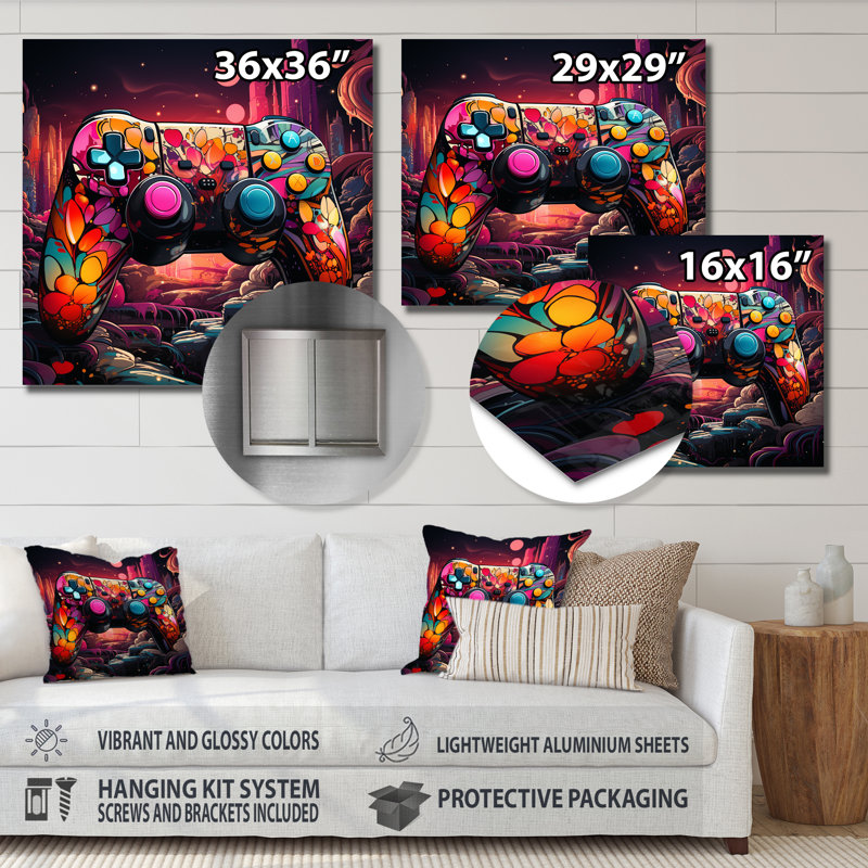 Galaxy Gaming contrôleur - jeux vidéo, art mural en métal, H 29 po x l 29 po