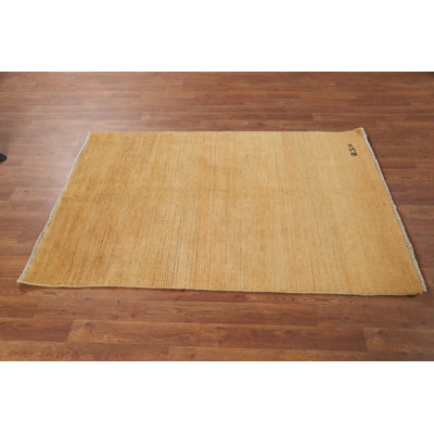 Tapis jaune moderne Gabbeh 3 x 5