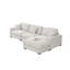 Canapé modulaire en chenille 5 pièces Khailey-102507356
