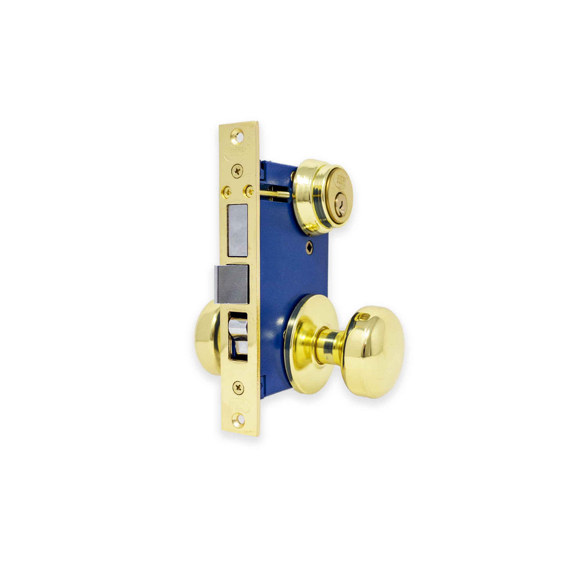 Premier Lock Knobs With Deadbolt Reversible Entry Set