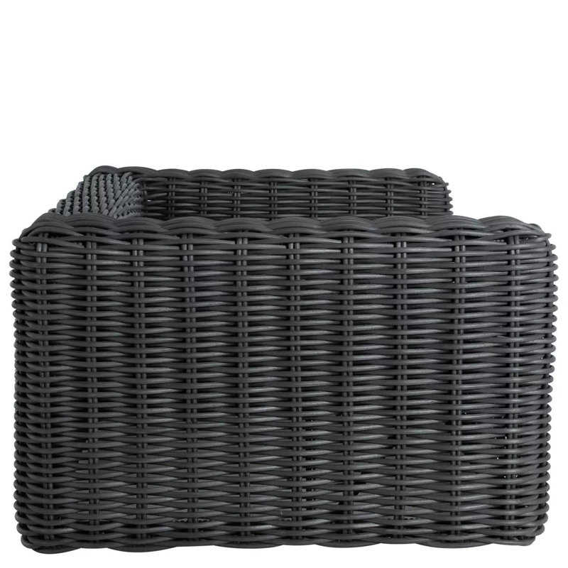 Montecito Woven N-Dura Resin Wicker Outdoor Lounge Chair - Onyx, No, Paper Sky