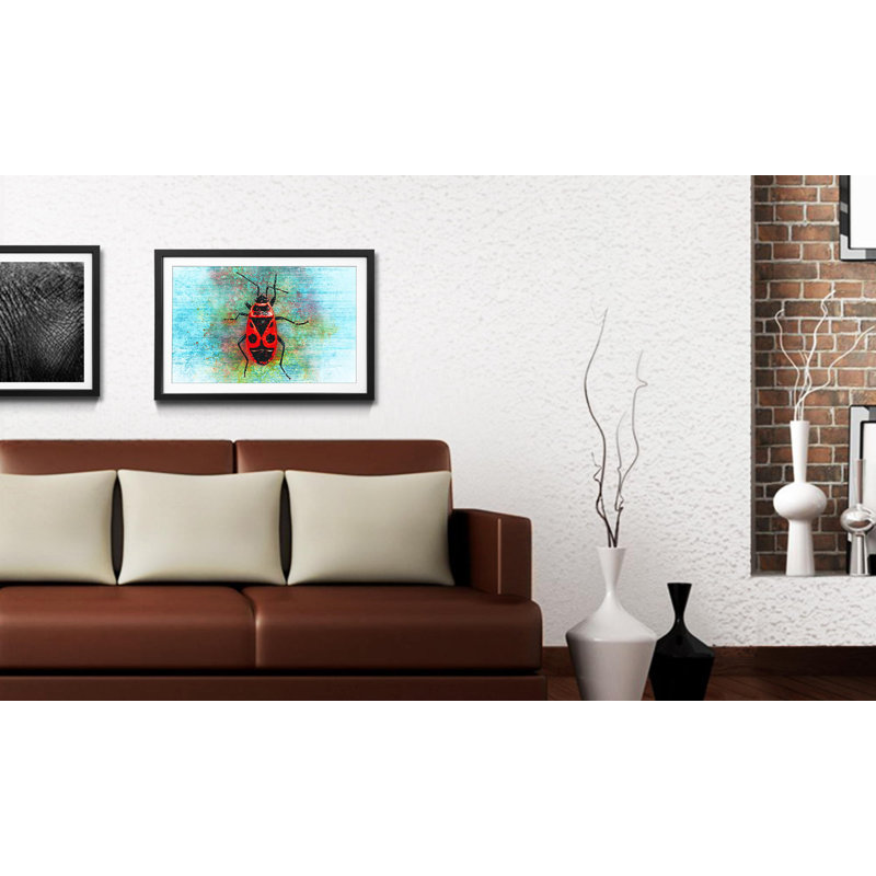 Streetart Firebug - Single Picture Frame Print, 44cm H x 64cm W x 2.2cm D