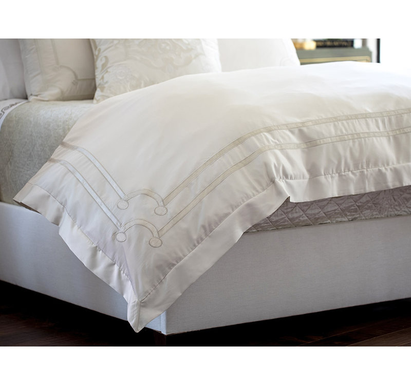 Vendome Duvet Cover, King, Taupe/Fawn