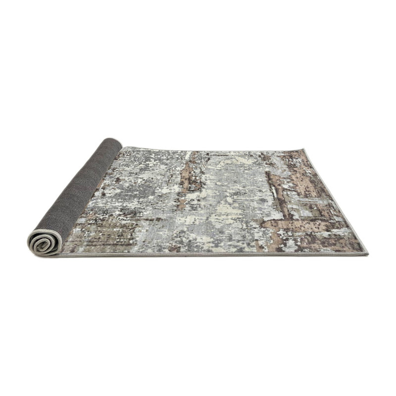 Tapis abstrait gris, Rond 3 pi