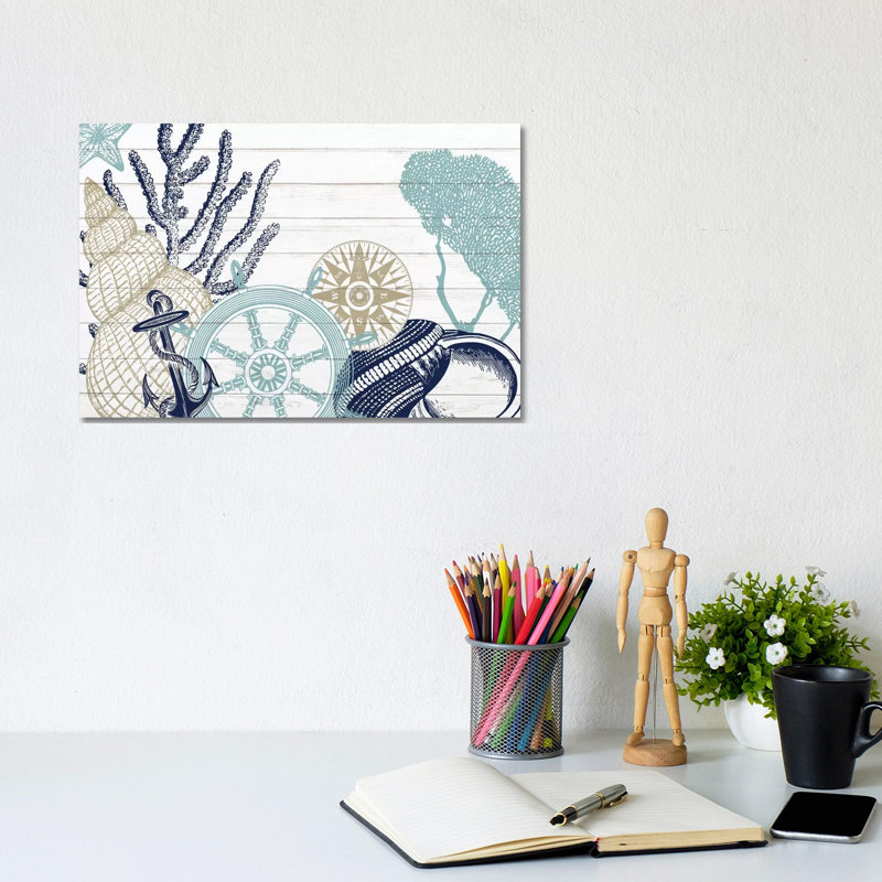 The Sea VII by Kimberly Allen - Wrapped Canvas Print, 20.32cm H x 30.48cm W