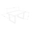 Norman Oak Unfinished Solid Wood Top Metal Base Dining Table-1530349333-1530349340