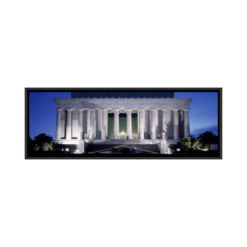 « lincolne », reproduction de photo sur toile, "à l’allumage des soirées e, washington, d.c.", H 20 po x l 60 po x P 1,5 po