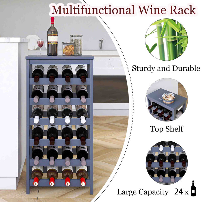 Carrena Wine Bottle Rack, Grey