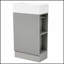 Meuble-lavabo de salle de bain en céramique durable avec lavabo et tablette réglable, parfait pour une utilisation à gauche ou à droite-1219467974