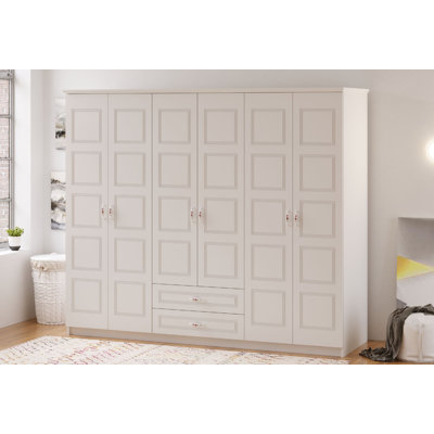 Anamia 6 Door Manufactured Wood Wardrobe