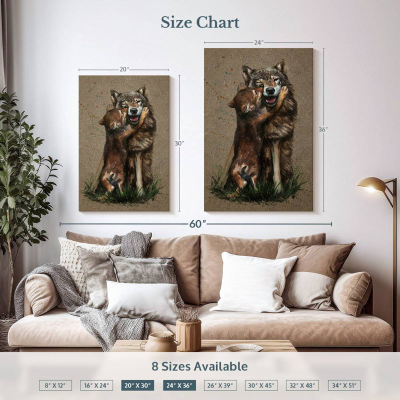 Brampt Wolf Parenting, 36" H x 24" W