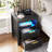 17.7'' W 2-Drawer Nightstand with LED Light and Charging Station-2112887855