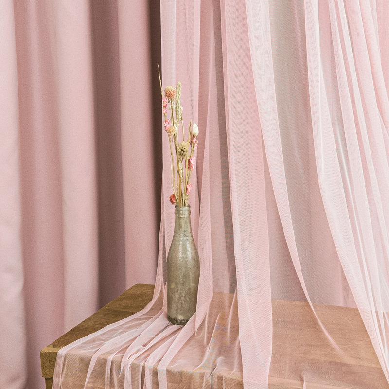 Paire de rideaux obscurcissant Sonja, Rose