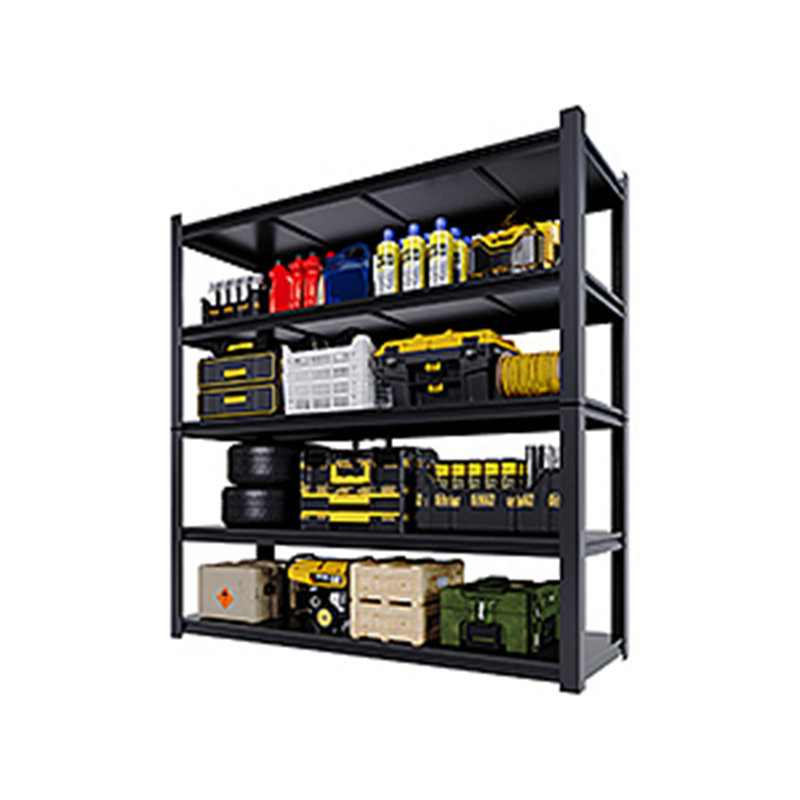 Larges tablettes en métal noir de 59 po, avec 5 cloisons amovibles, grande capacité, support de charge robuste, convenant au garage, à la cuisine et au bureau.