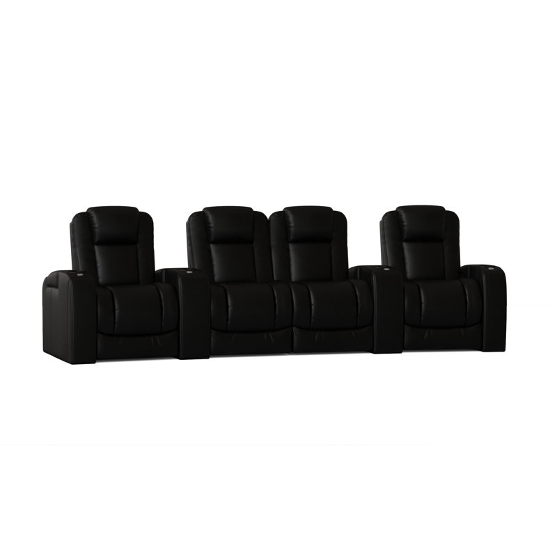 Sièges configurables home theater (rangée de 4), Noir luxe