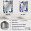 Motif victorien Katz Regal bleu cobalt Ii - miroir floral-1162068970