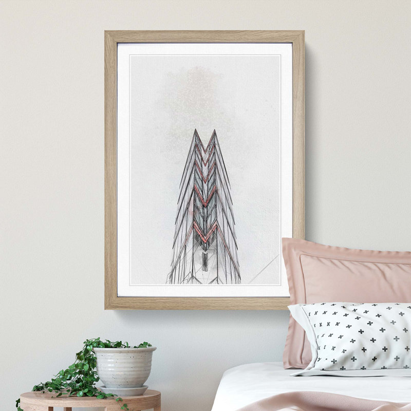Sketching the Architecture Vol.47 - Picture Frame Drawing Print, 48cm H x 36cm W x 2cm D, Oak Framed