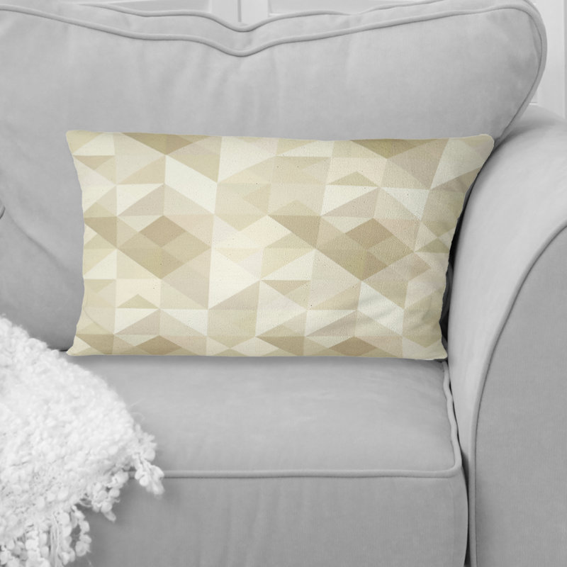Coussin lombaire beige moderne Modern Triangle II