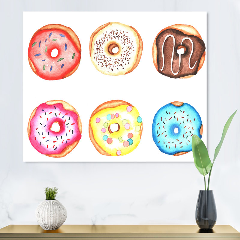 «Funny Donuts», reproduction sur toile, H 8 po x l 12 po x P 1 po, Toile tendue