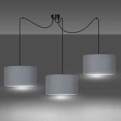 Pascua 3 - Light Black Drum Pendant