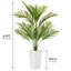 Palmier artificiel 4,5 pi avec plante blanche 4,5 pi, feuilles réalistes, pot lesté, plante tropicale artificielle pour la maison ou le bureau