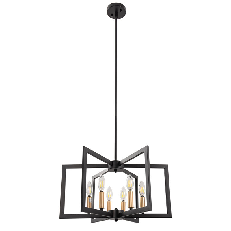 Lustre géométrique à intensité variable 6 lumières Kamauri