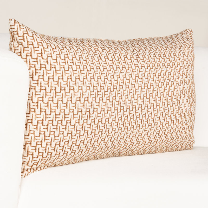 Coussin décoratif Brich Lane Cascade, Polyester, Rectangle H 12 po x l 21 po, Orange