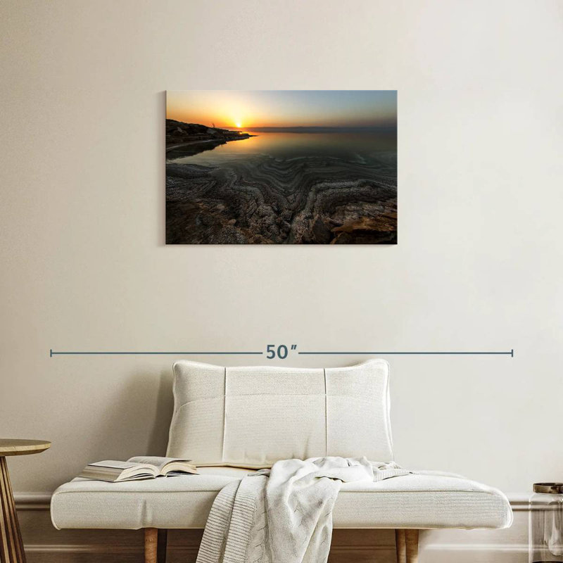 Gillard mer morte Gillard coucher de soleil, H 20 po x l 30 po