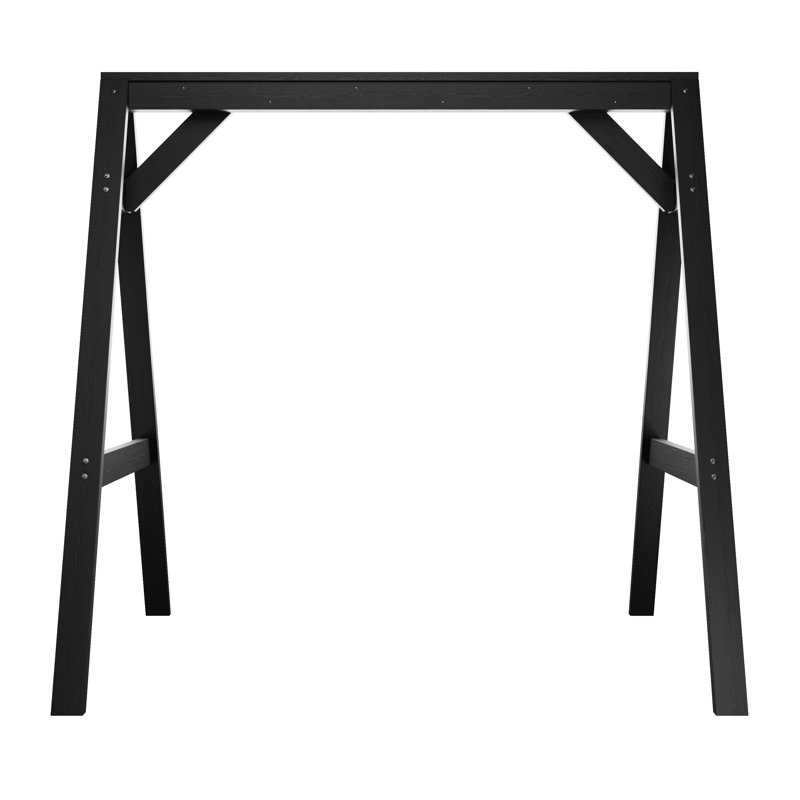 Rustic Heavy Duty A-Frame Swing Stand, Semi-Solid Black Stain, 84" W