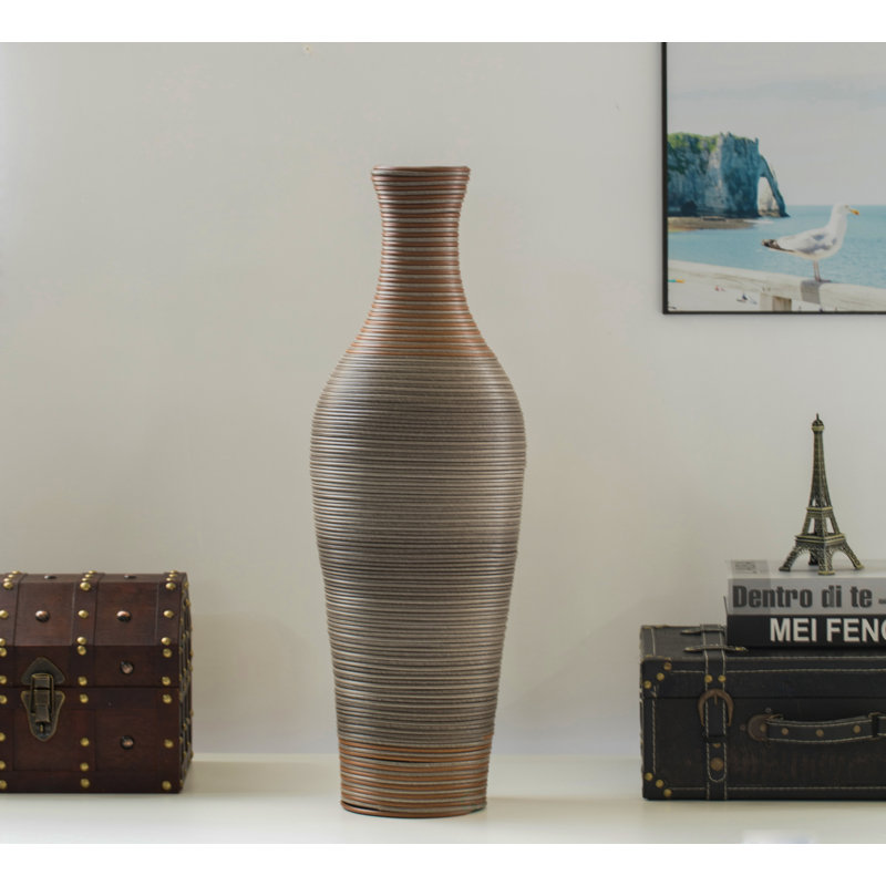 Alburnett Floor Vase, Brown/Gray, 27.5" H x 9" W x 9" D