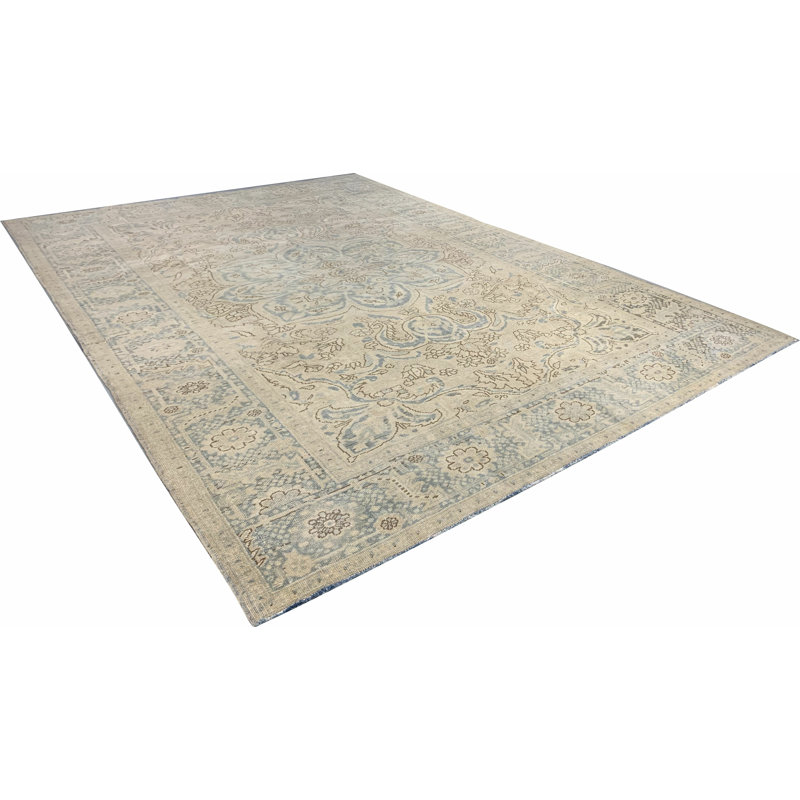 Vintage One-of-a-Kind Rectangle 8'1" X 11'5" Hand Knotted Area Rug