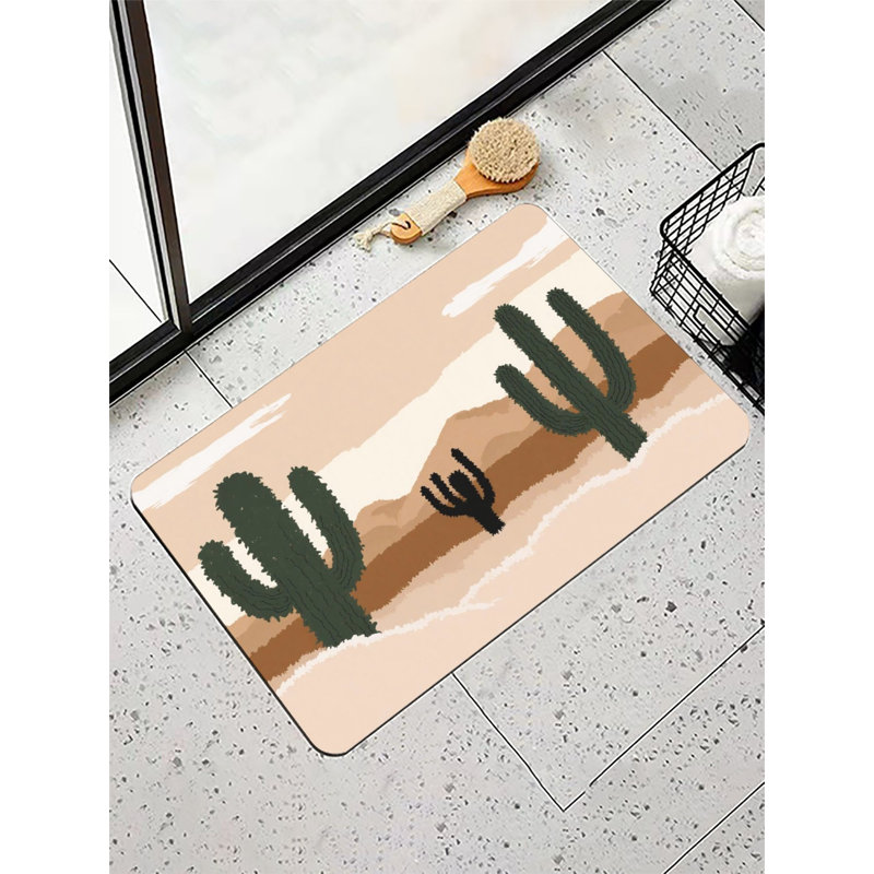 Tapis pour salle de bain Desert Cactus, 16 x 24 po