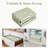 Washable Living Room Rug 4x6 Ft Modern Geometric Stripe Area Rug Non-Slip, Foldable Thin Low Pile Carpet for Bedroom Office, Soft Non Shedding Indoor Printed Mat, Green-764939059