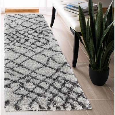 Tenny Geometric Shag Area Rug